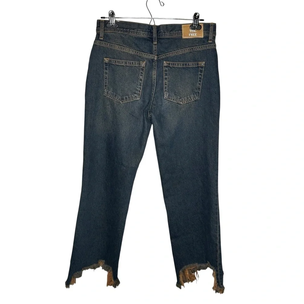 Free People We The Free Maggie Mid-Rise Straight Jeans Back Alley Wash 26